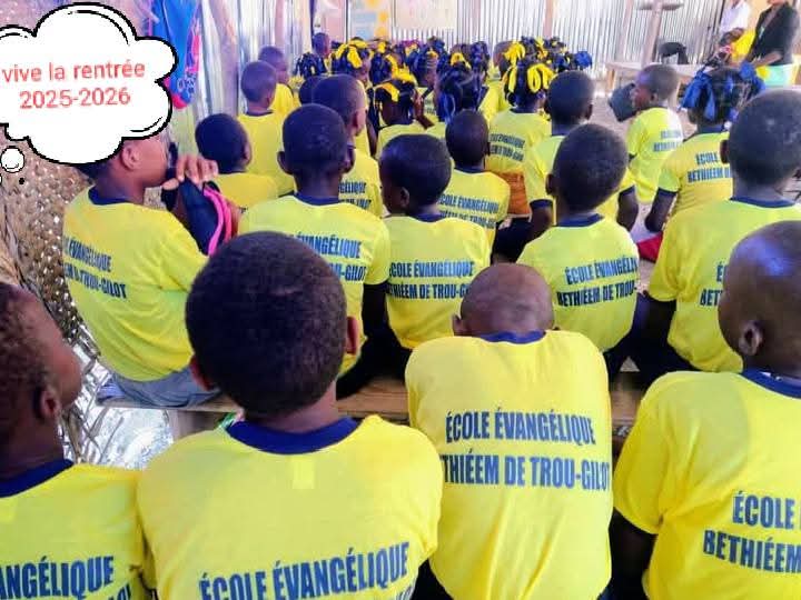 Pastor Olnick Duverne at Bethleem Evangelical School in Cabaret Haiti